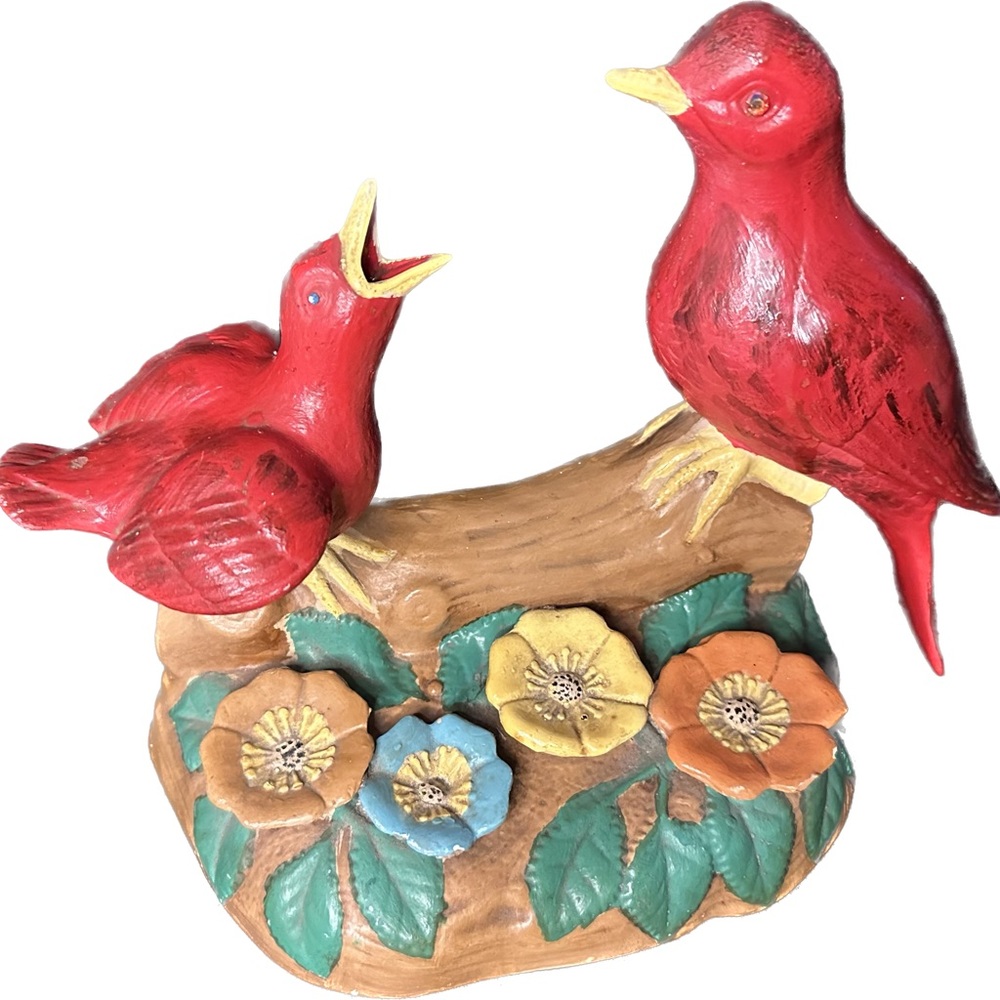 Vintage Signed 1976 Holland Ceramic Birds Hand Painted Pottery.